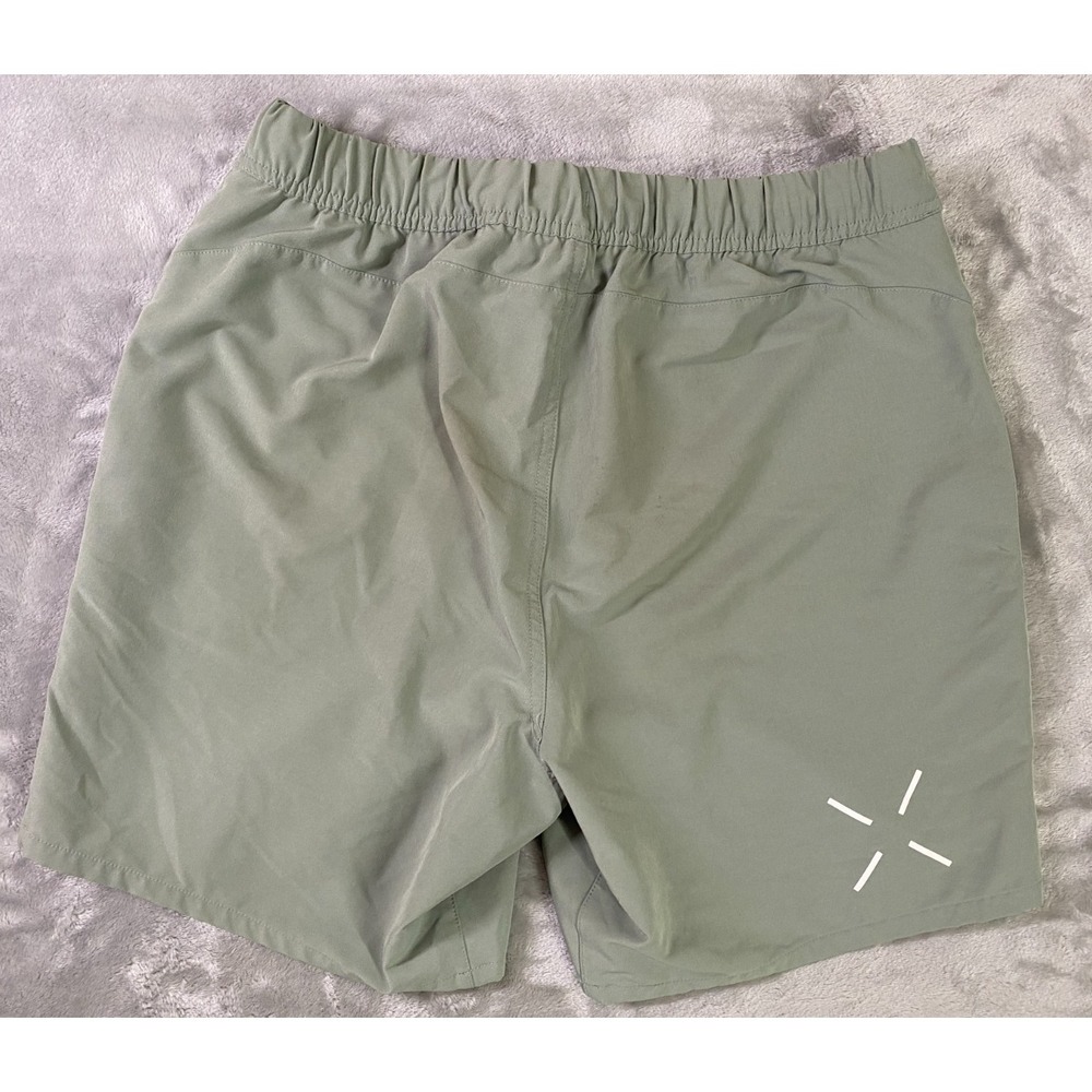 Ten Thousand Set Short Mens L Beige Athletic Run Swim Hike Bike Run Outdoor Gym